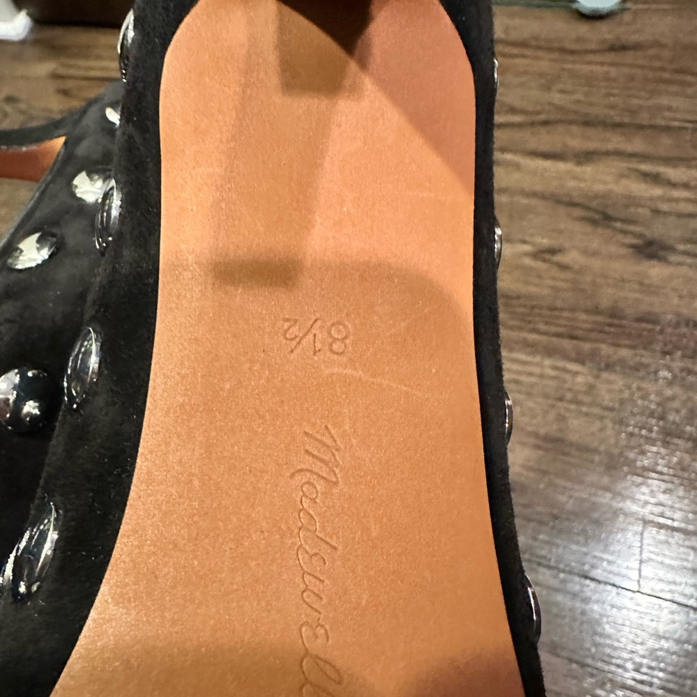 Madewell Black Studded Suede Ankle Booties - Picture 5 of 5